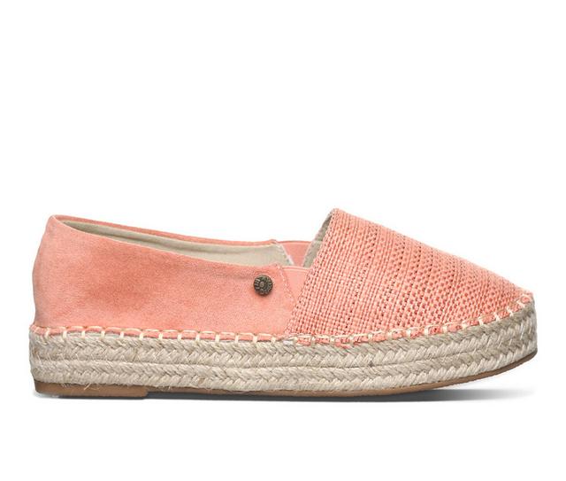 Women's Bearpaw Macchiato Espadrille Slip Ons in Coral color