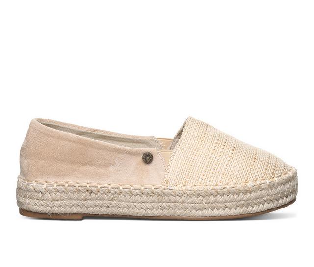 Women's Bearpaw Macchiato Espadrille Slip Ons in Tan color