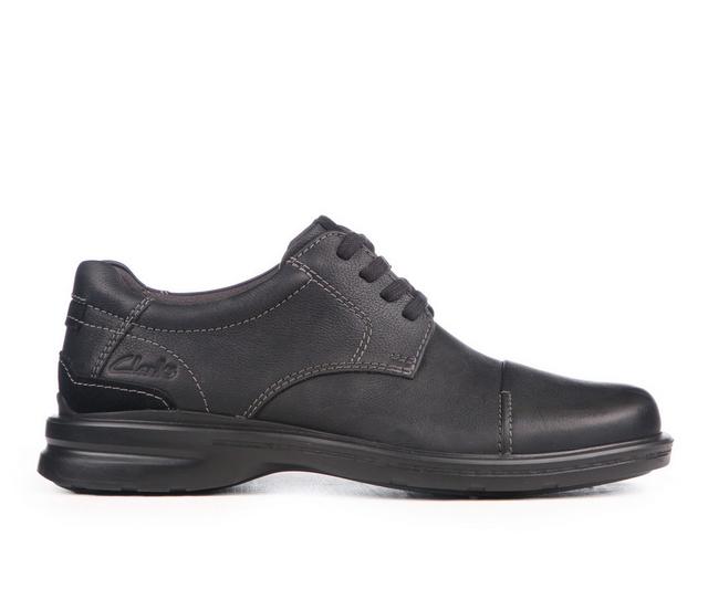 Men's Clarks Gessler Cap Dress Shoes in Black color