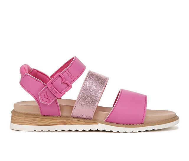 Girls' Dr. Scholls Little Kid Island Glow Kids Sandals in Hot Pink color