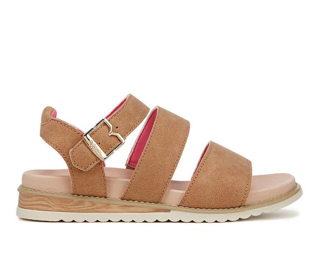 Girls' Dr. Scholls Little Kid Island Glow Kids Sandals in Honey Brown color