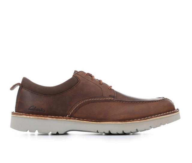 Men's Clarks Eastridge Moc Oxfords in Beeswax color