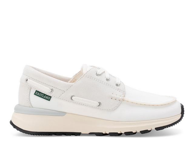 Women's Eastland Leap Trainer Boat Shoes in White color