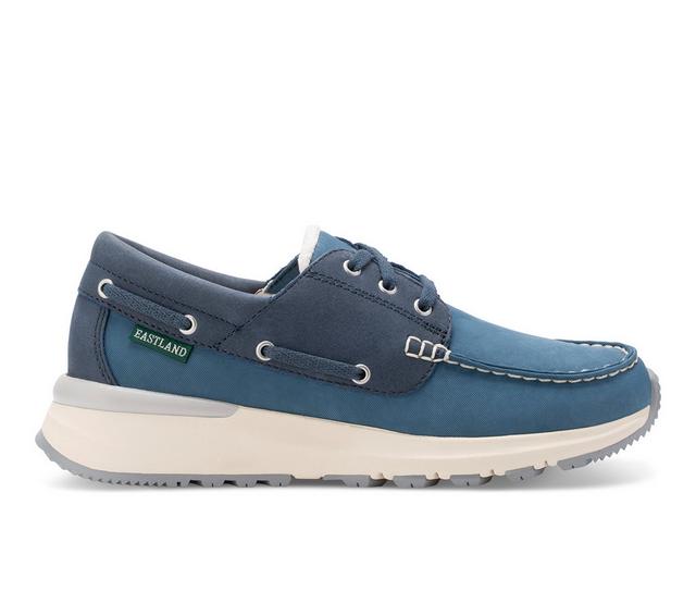 Women's Eastland Leap Trainer Boat Shoes in Navy color