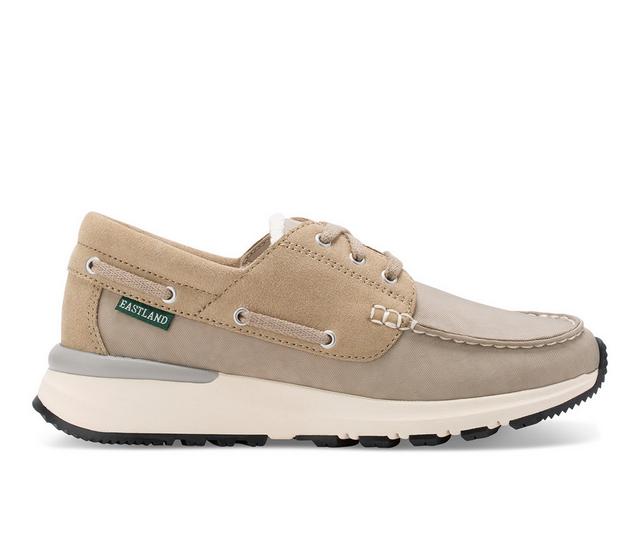 Women's Eastland Leap Trainer Boat Shoes in Sand Nubuck color