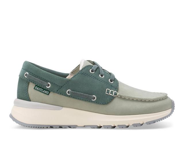 Women's Eastland Leap Trainer Boat Shoes in Sage color