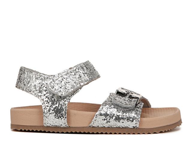 Girls' Dr. Scholls Toddler & Little Kid Original Sandals in Silver Grey color