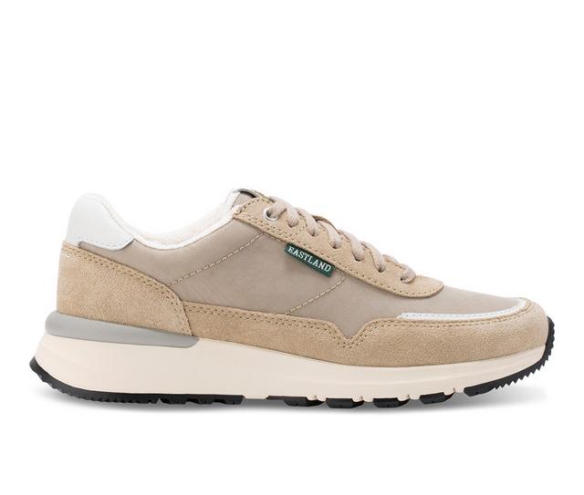 Women's Eastland Leap Jogger Sneakers in Sand Nubuck color