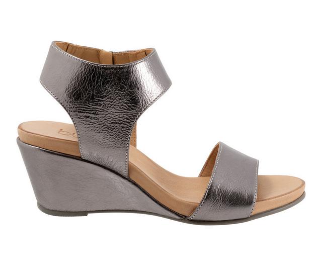 Women's Bueno Ida Wedge Sandals in Pewter Metallic color