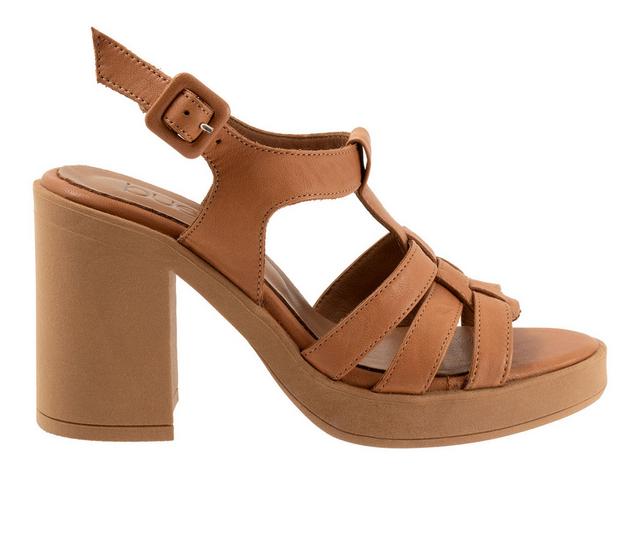 Women's Bueno Lana Platform Dress Sandals in Dark Tan color