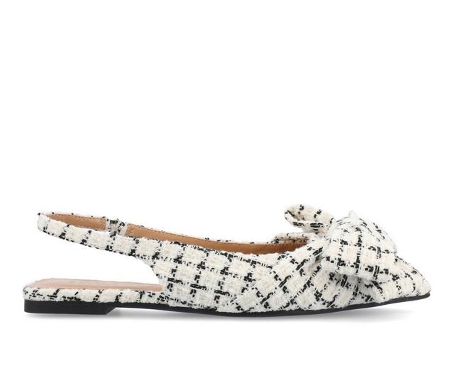 Women's Journee Collection Sabbrina Flats in Black/White color