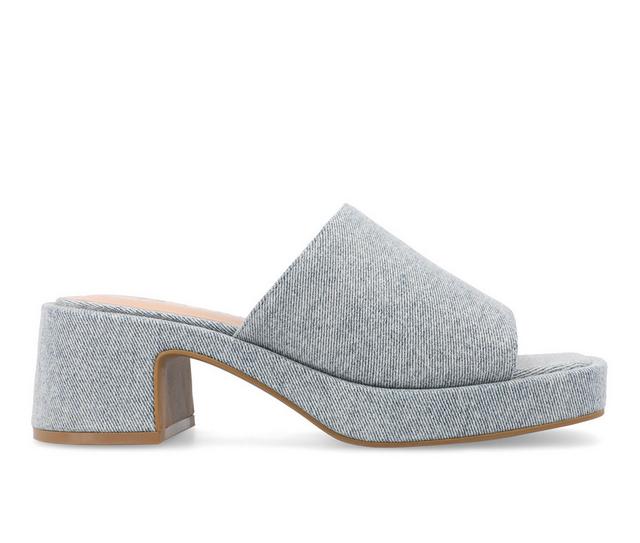 Women's Journee Collection Bessa Dress Sandals in Light Denim color
