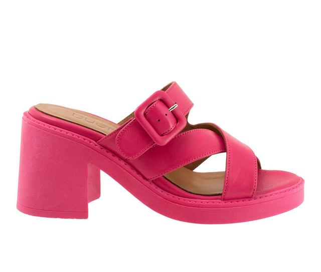 Women's Bueno Milan Dress Sandals in Hot Pink color