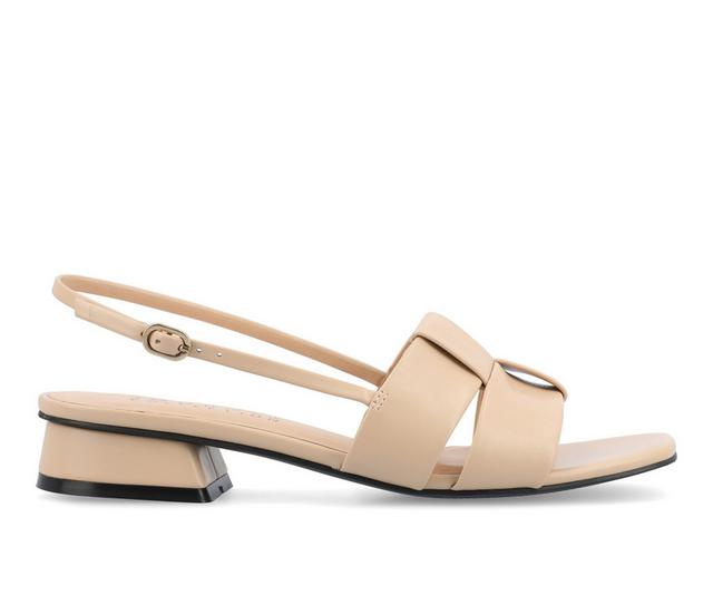 Women's Journee Collection Tabatha Dress Sandals in Nude color