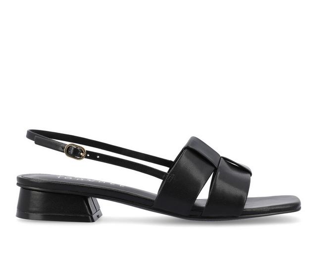 Women's Journee Collection Tabatha Dress Sandals in Black color