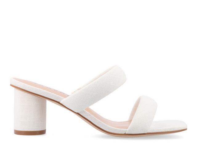 Women's Journee Collection Aniko Dress Sandals in White color