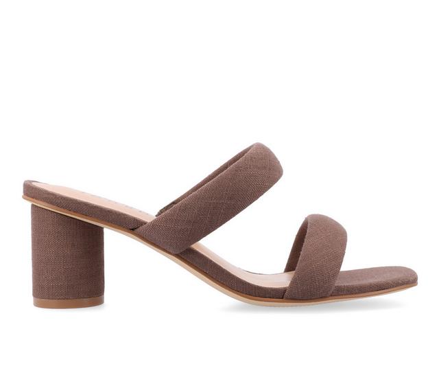 Women's Journee Collection Aniko Dress Sandals in Brown color