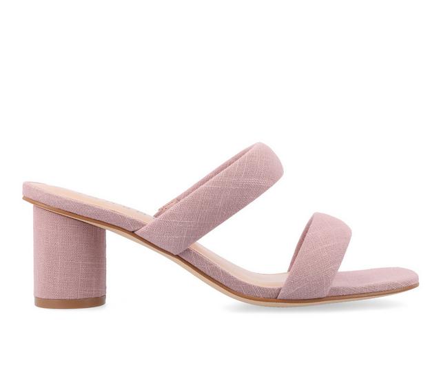 Women's Journee Collection Aniko Dress Sandals in Blush color