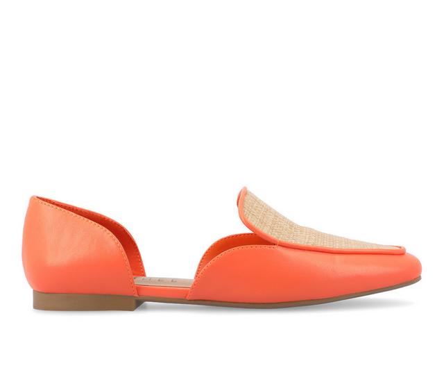 Women's Journee Collection Kennza Loafers in Orange color