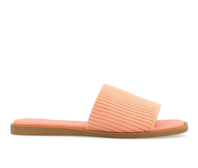 Women's Journee Collection Prisilla Sandals in Peach color