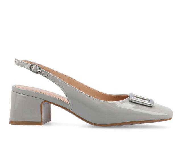 Women's Journee Collection Everlee Slingback Pumps in Grey color