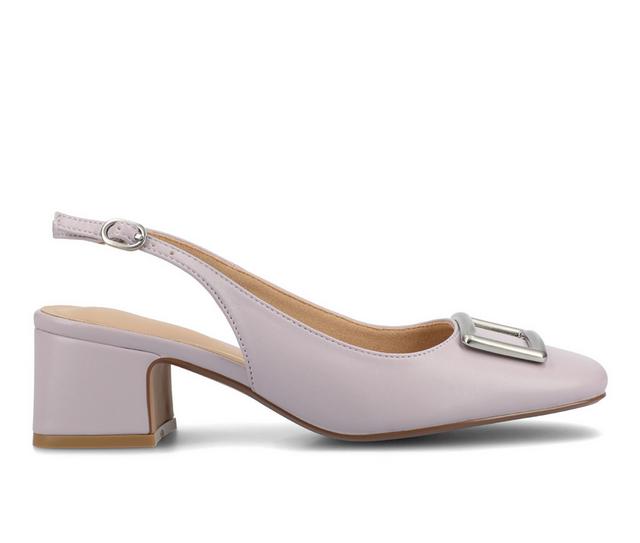 Women's Journee Collection Everlee Slingback Pumps in Lilac color