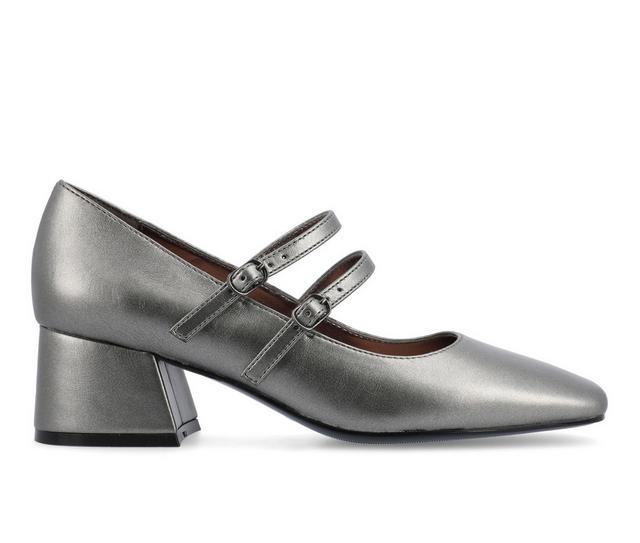 Women's Journee Collection Nally Mary Jane Pumps in Pewter color