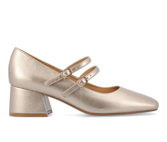 Women's Journee Collection Nally Mary Jane Pumps in Gold color