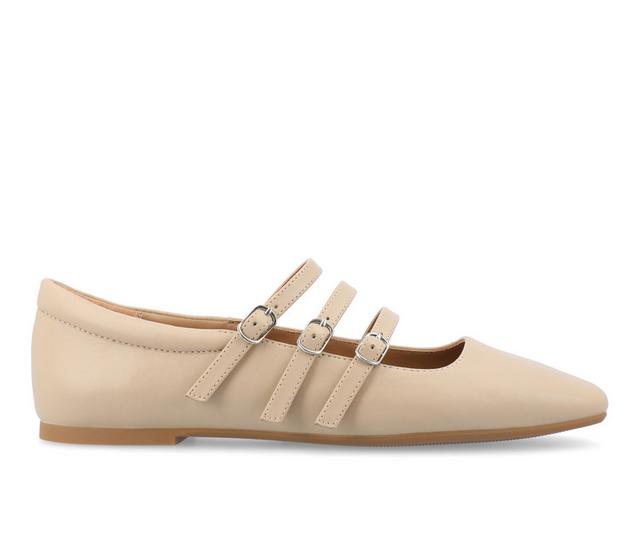 Women's Journee Collection Darlin Mary Jane Flats in Nude color