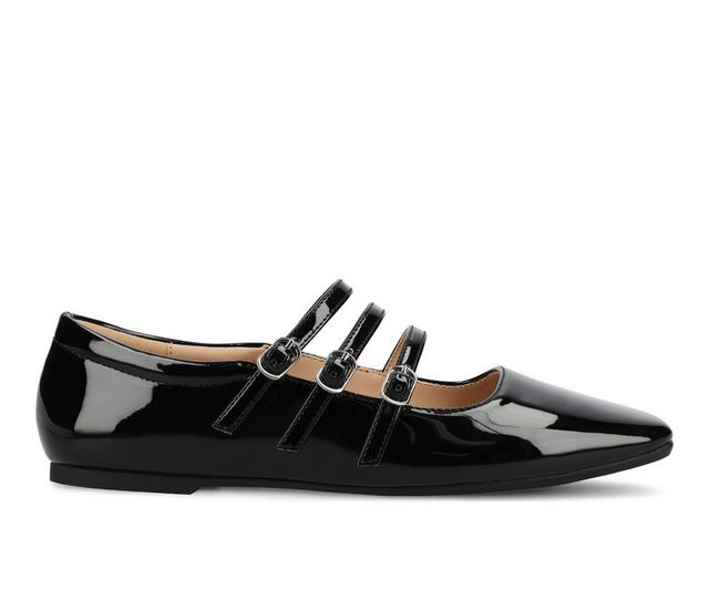 Women's Journee Collection Darlin Mary Jane Flats in Black Patent color