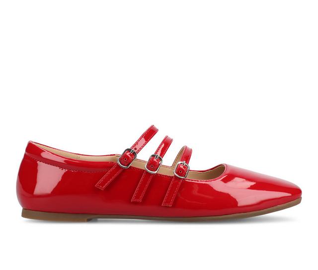 Women's Journee Collection Darlin Mary Jane Flats in Red Patent color