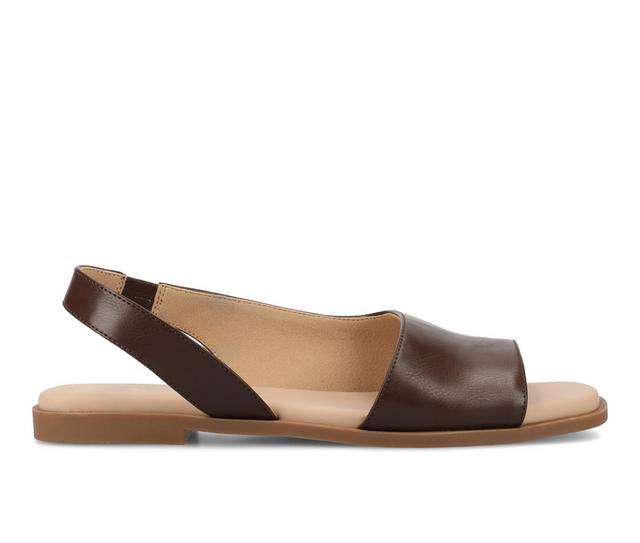 Women's Journee Collection Brinsley Sandals in Brown pu color