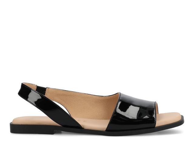 Women's Journee Collection Brinsley Sandals in Patent/black color