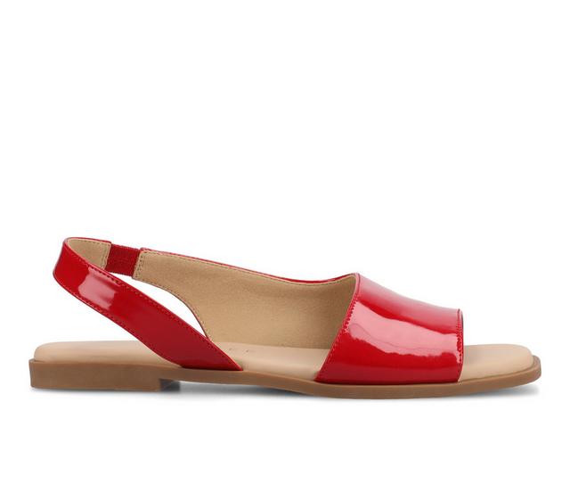 Women's Journee Collection Brinsley Sandals in Patent/red color