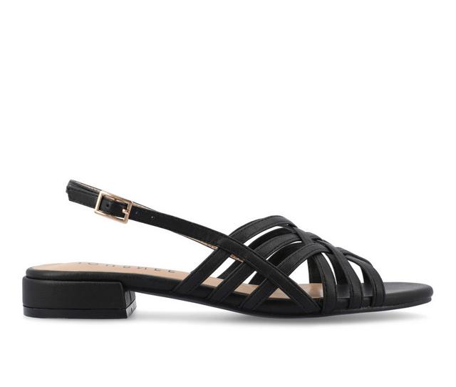 Women's Journee Collection Cassandra Sandals in Black color