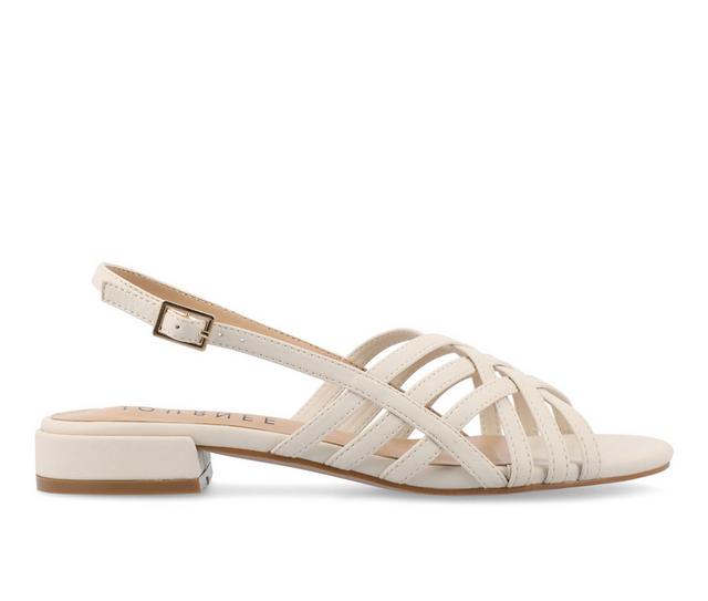 Women's Journee Collection Cassandra Sandals in Bone color