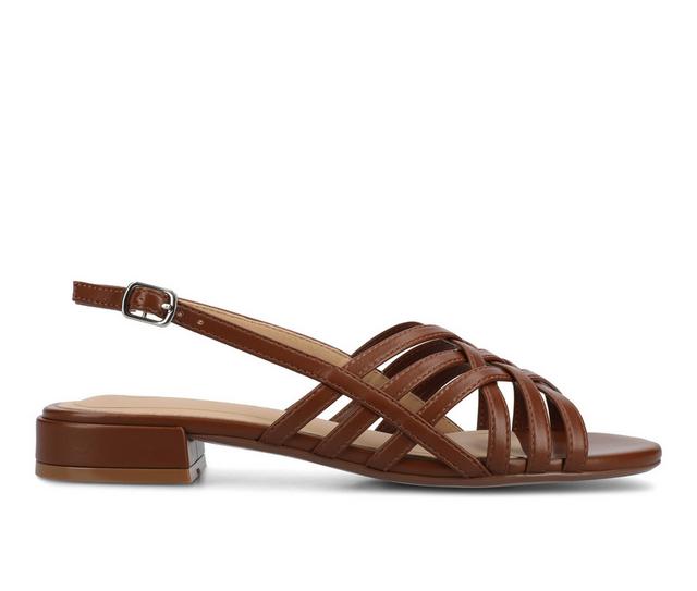 Women's Journee Collection Cassandra Sandals in Brown color