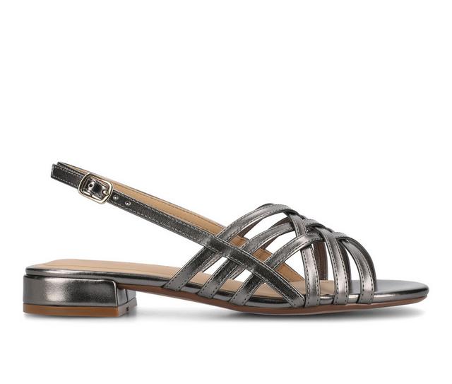 Women's Journee Collection Cassandra Sandals in Pewter color