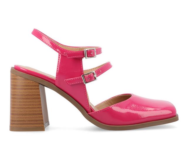 Women's Journee Collection Caisey Pumps in Patent/Pink color