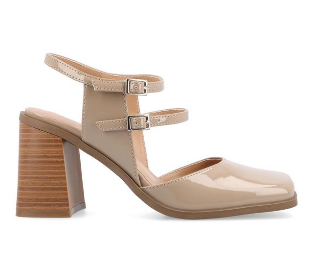 Women's Journee Collection Caisey Pumps in Patent/Taupe color
