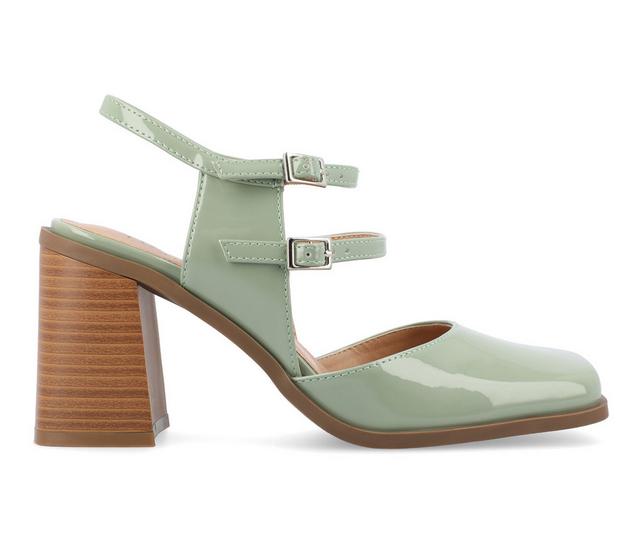 Women's Journee Collection Caisey Pumps in Patent/Green color