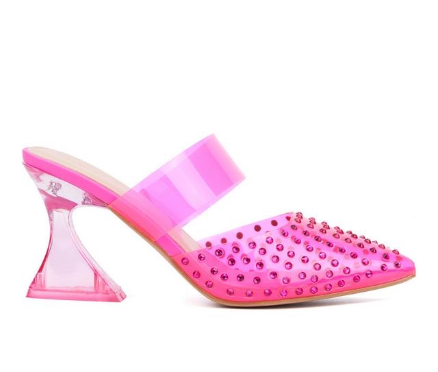 Women's Fashion to Figure Jazz Pumps in Neon Pink W color