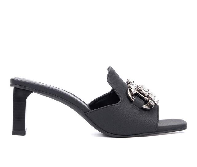 Women's Fashion to Figure Octavia Dress Sandals in Black Wide color