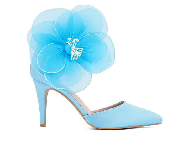 Women's Fashion to Figure Meadow Pumps in Neon Blue Wide color