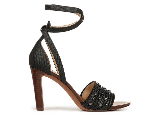 Women's Franco Sarto Eleanor2 Dress Sandals in Black Raffia color