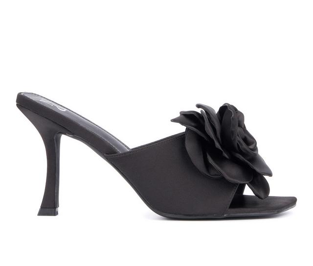 Women's New York and Company Gardenia Dress Sandals in Black color