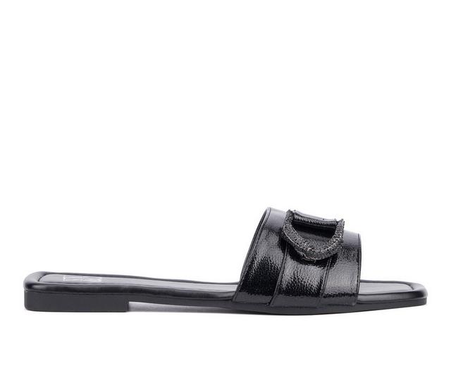 Women's New York and Company Nadira Sandals in Black color