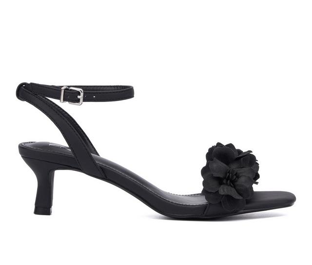 Women's New York and Company Gwendolyn Dress Sandals in Black color