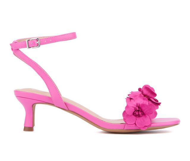 Women's New York and Company Gwendolyn Dress Sandals in Pink color