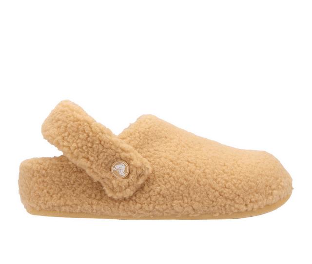 Adults' Crocs Classic Cozzzy Slippers in Wheat color